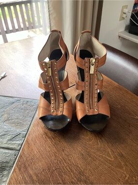 Michael Kors Studded Zip Front Heels – Size 8.5 – Worn Twice